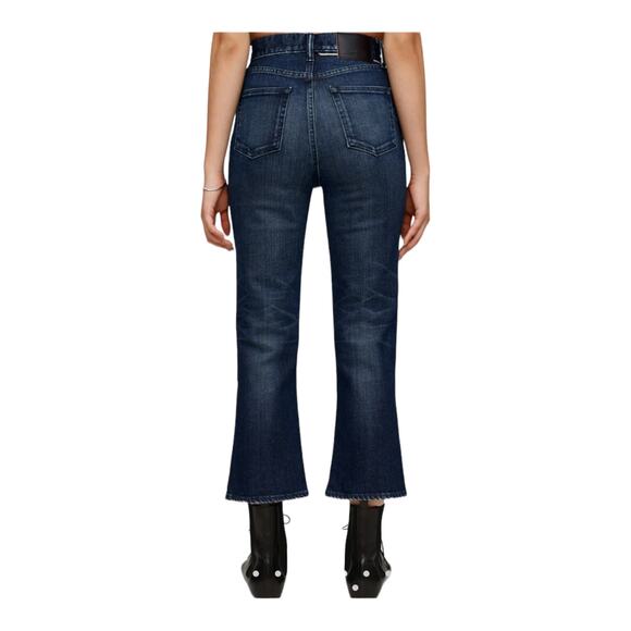 Moussy Vintage Jeans Emma Cropped flare blue size 24 - Picture 7 of 7